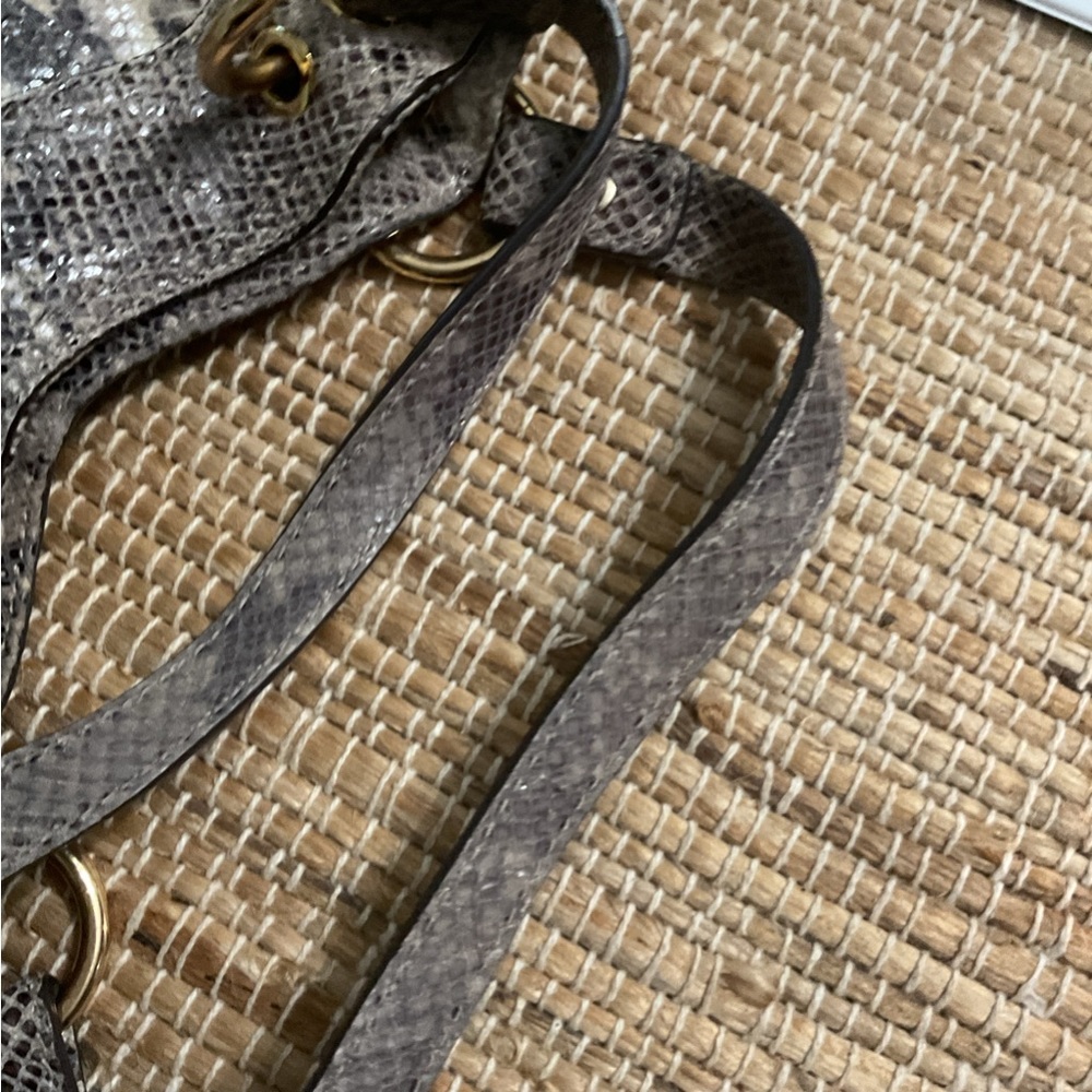 Micheal Kors Moxley Python Embossed Leather Satch… - image 8